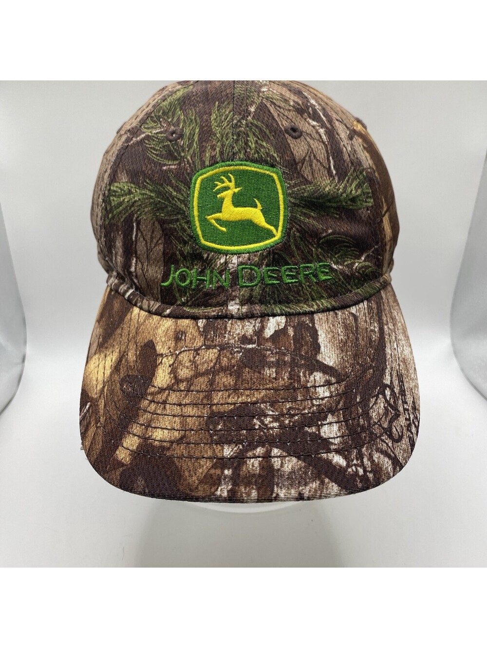 John Deere Camo Embroidered Logo Hat Stretchy SnapBack One Size Adjustable